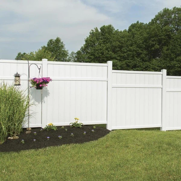 White PVC Vinyl Privacy Fence